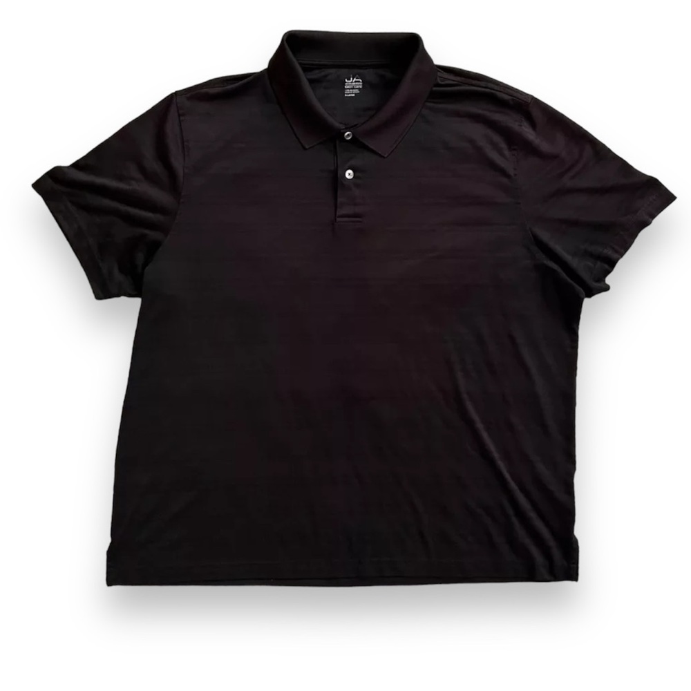 John Ashford Mens Solid Textured Performance Polo Shirt